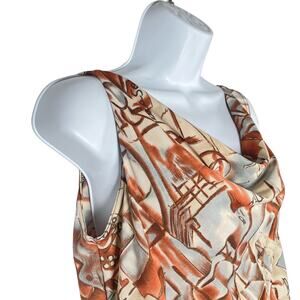 Picasso art print Cowl boat neckline Shirt size medium